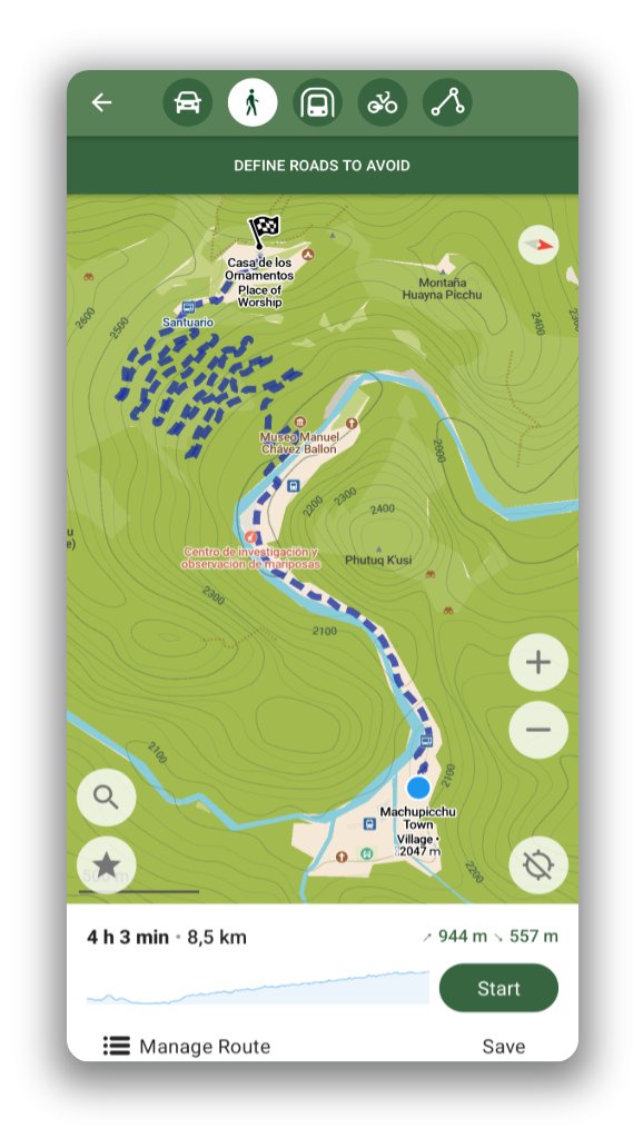 Offline Search and Routing